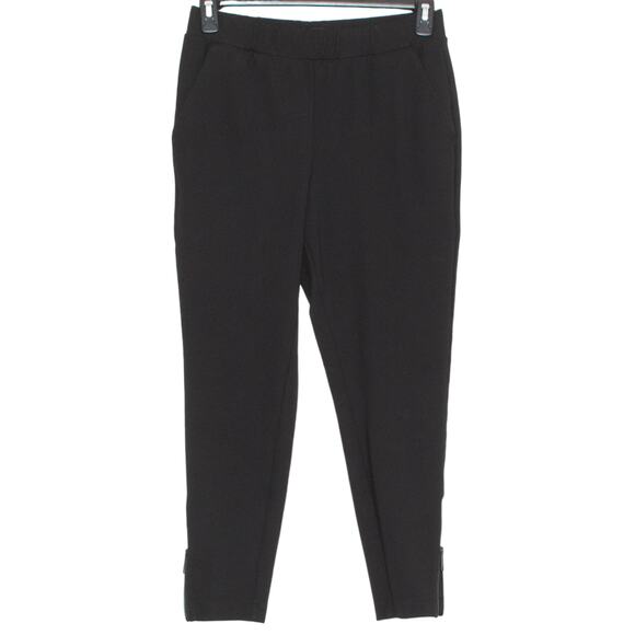 Universal Standard Dress Pants Pull On Ankle Zip Minimalist Black Size XS 10-12 - Picture 1 of 7